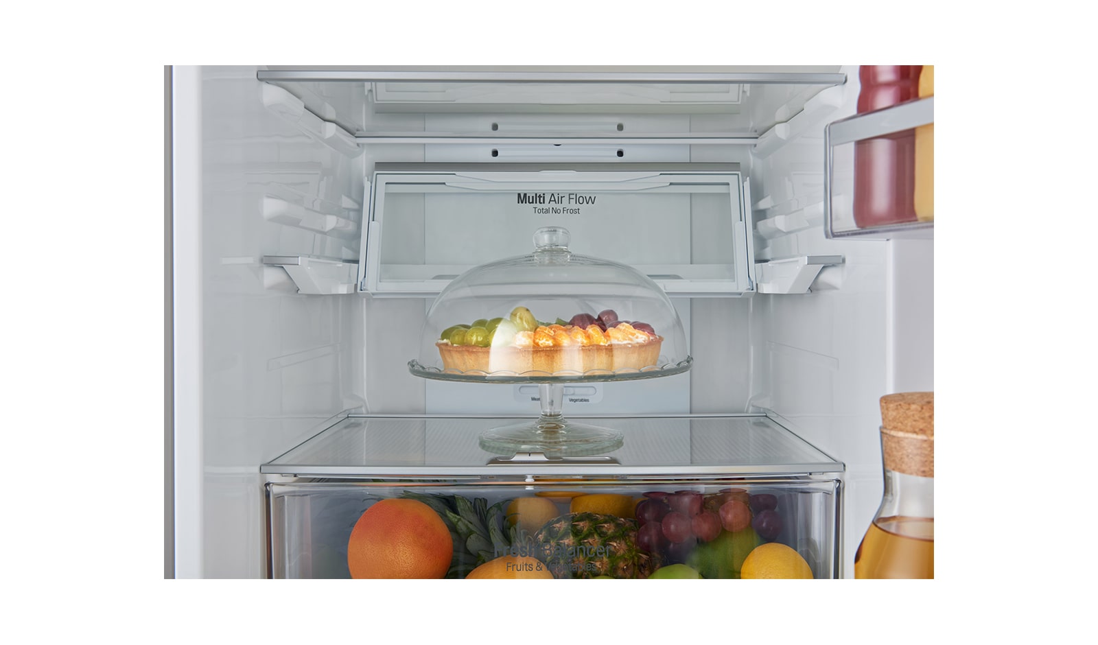 LG Kühl-Gefrierkombination | 343L Kapazität | Total No Frost | Saffiano Oberfläche, GBB60SAGFS